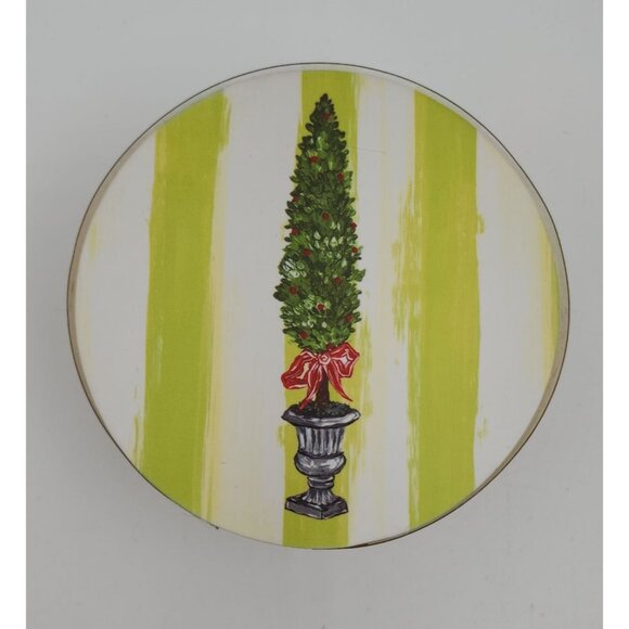 Mainstreet Collection Paper Coasters Topiary Design with Bow Unused - Picture 1 of 9